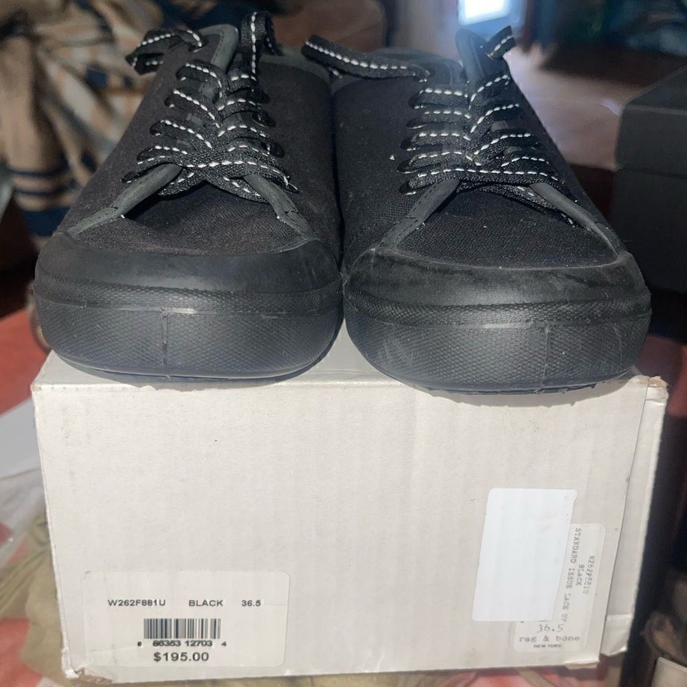 NIB rag & bone Standard Issue Lace Up In Black Size 6.5 - Picture 6 of 10
